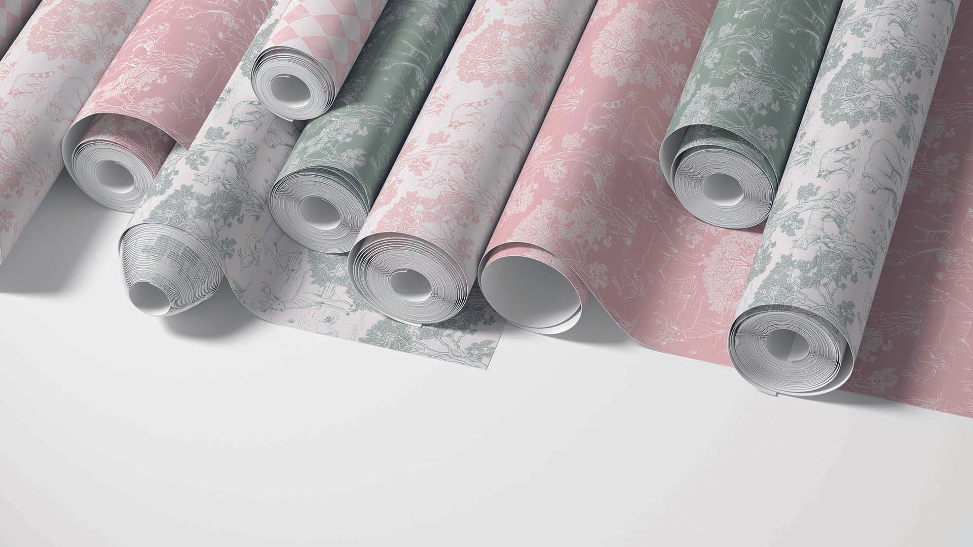 Peel and stick and unpasted wallpaper