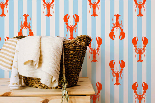 Coastal Lobster Wallpaper