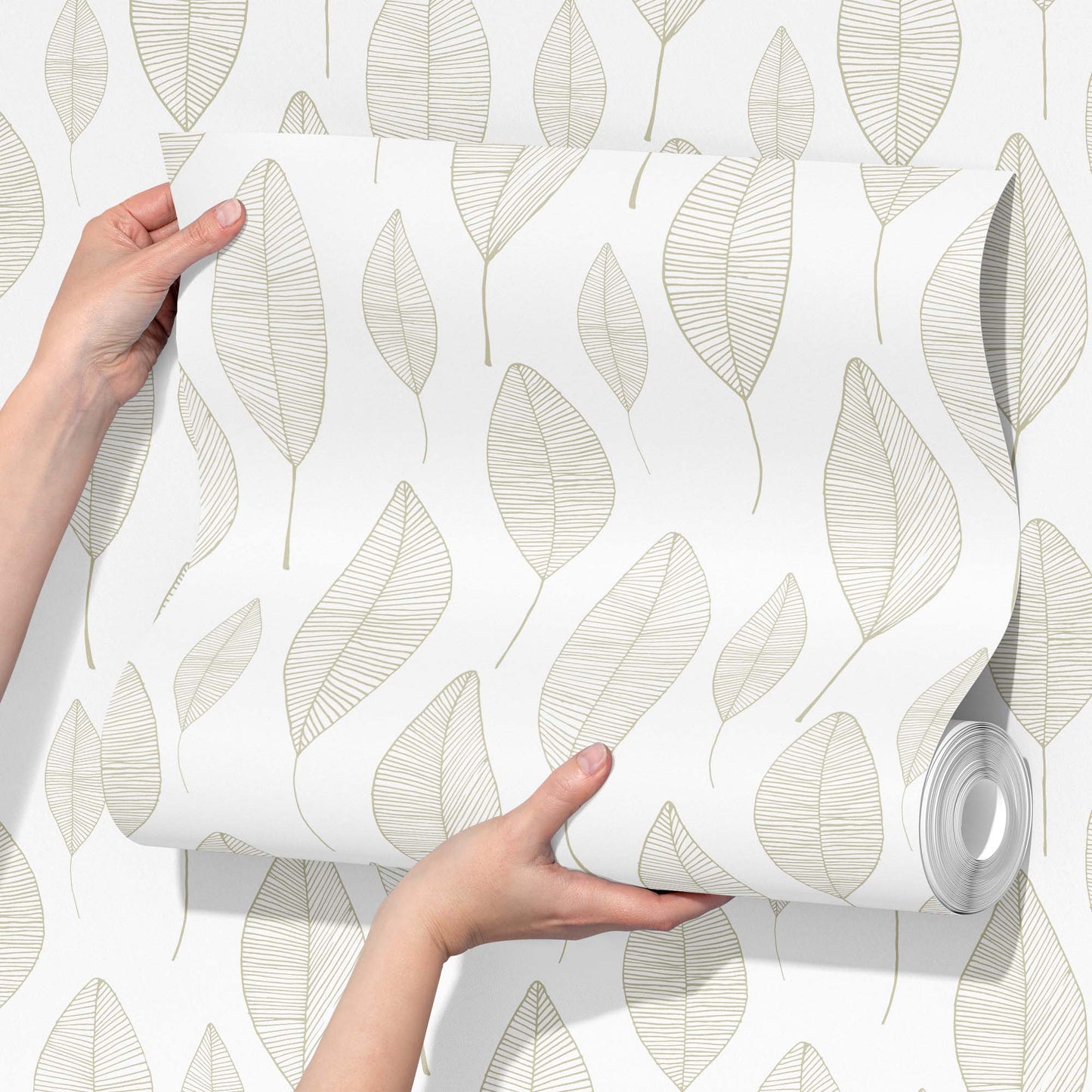 Hand drawn leaves wallpaper