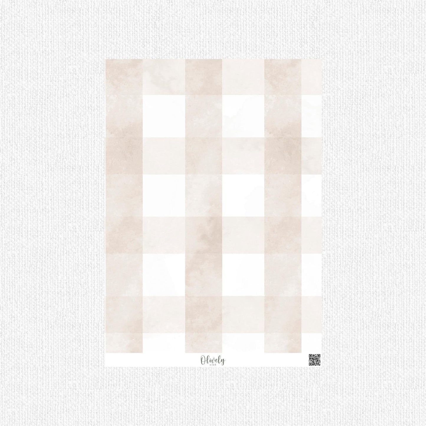 Muestra de papel pintado Vichy beige