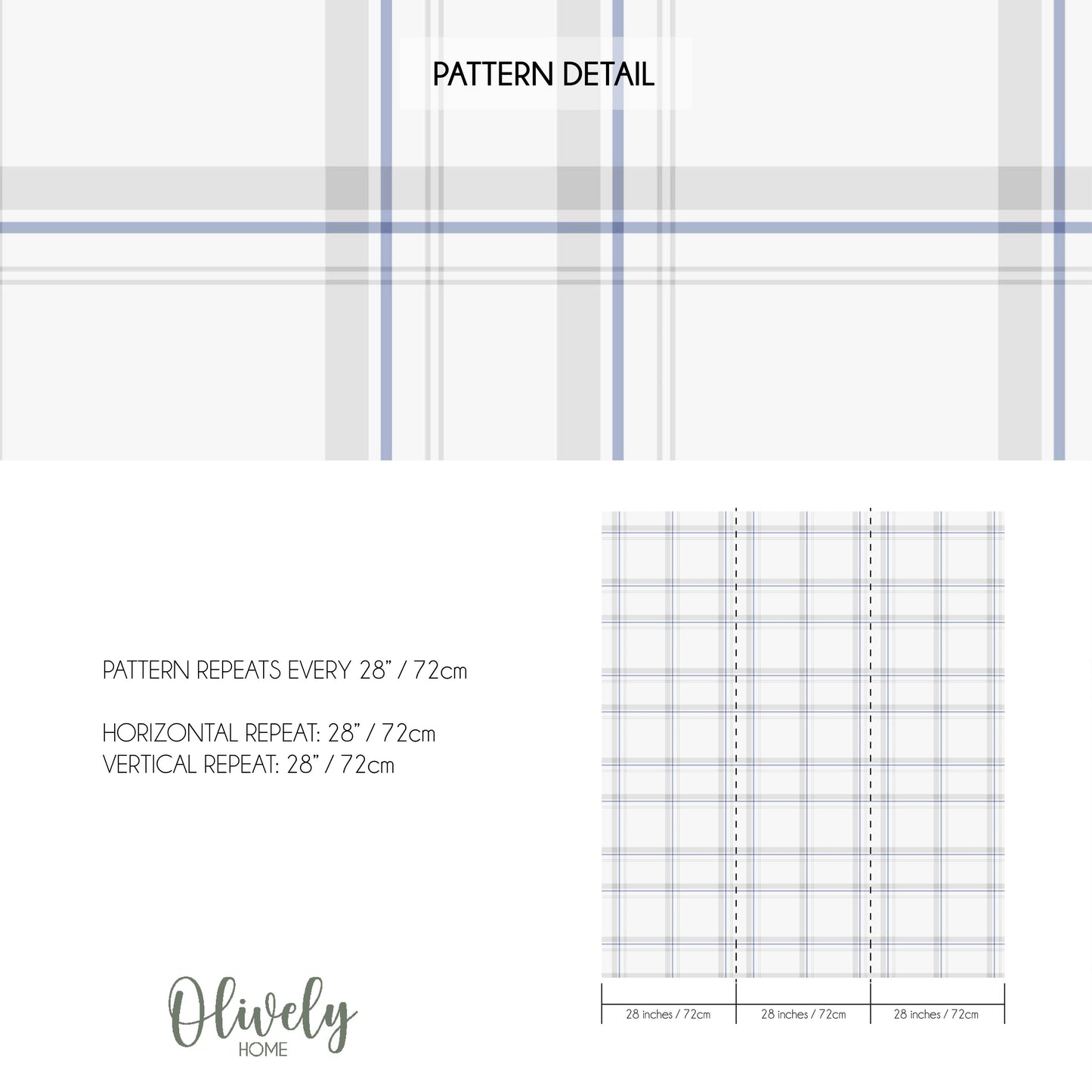 Classic Blue & Gray Plaid wallpaper