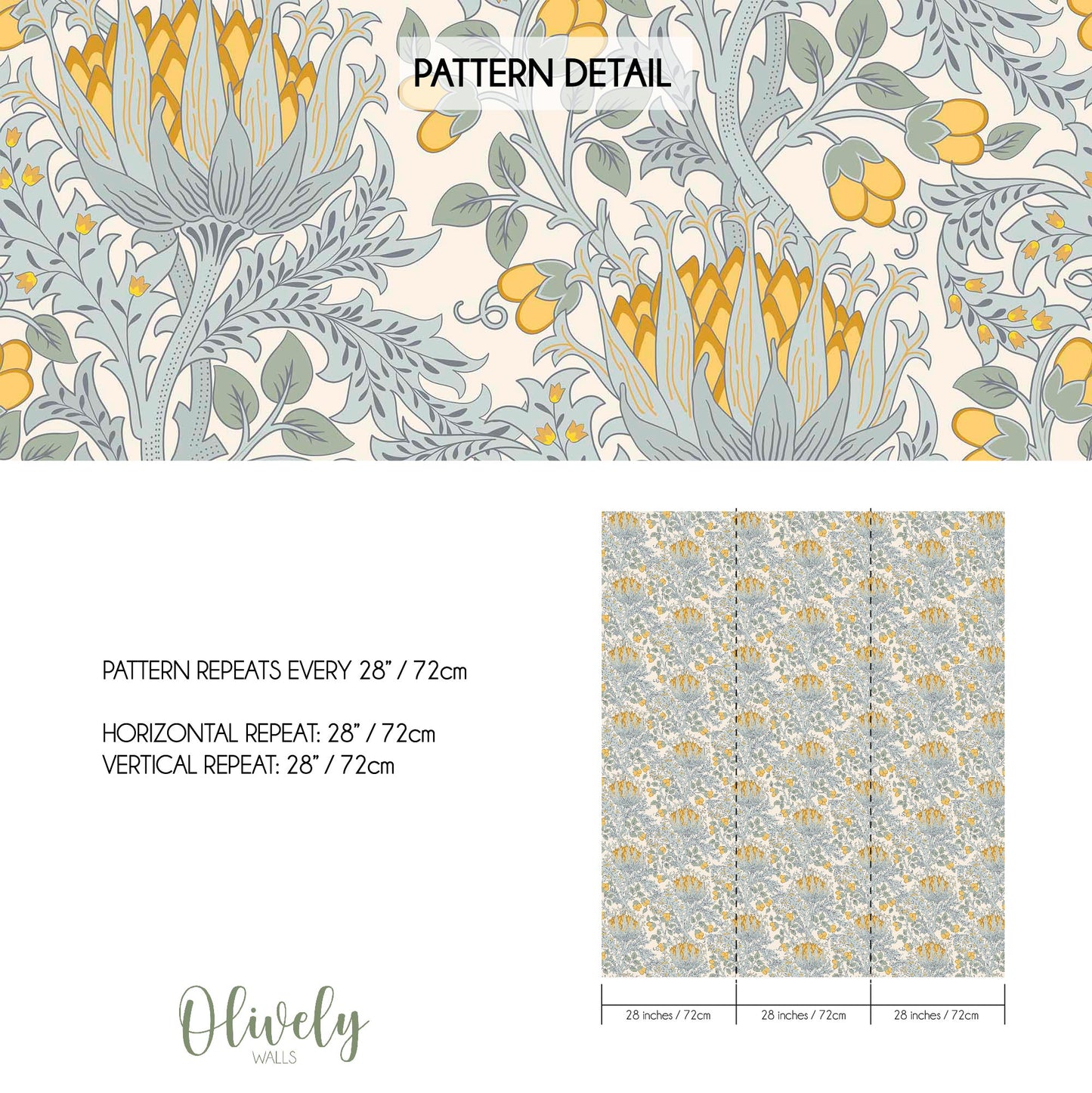 Flores estilo William Morris