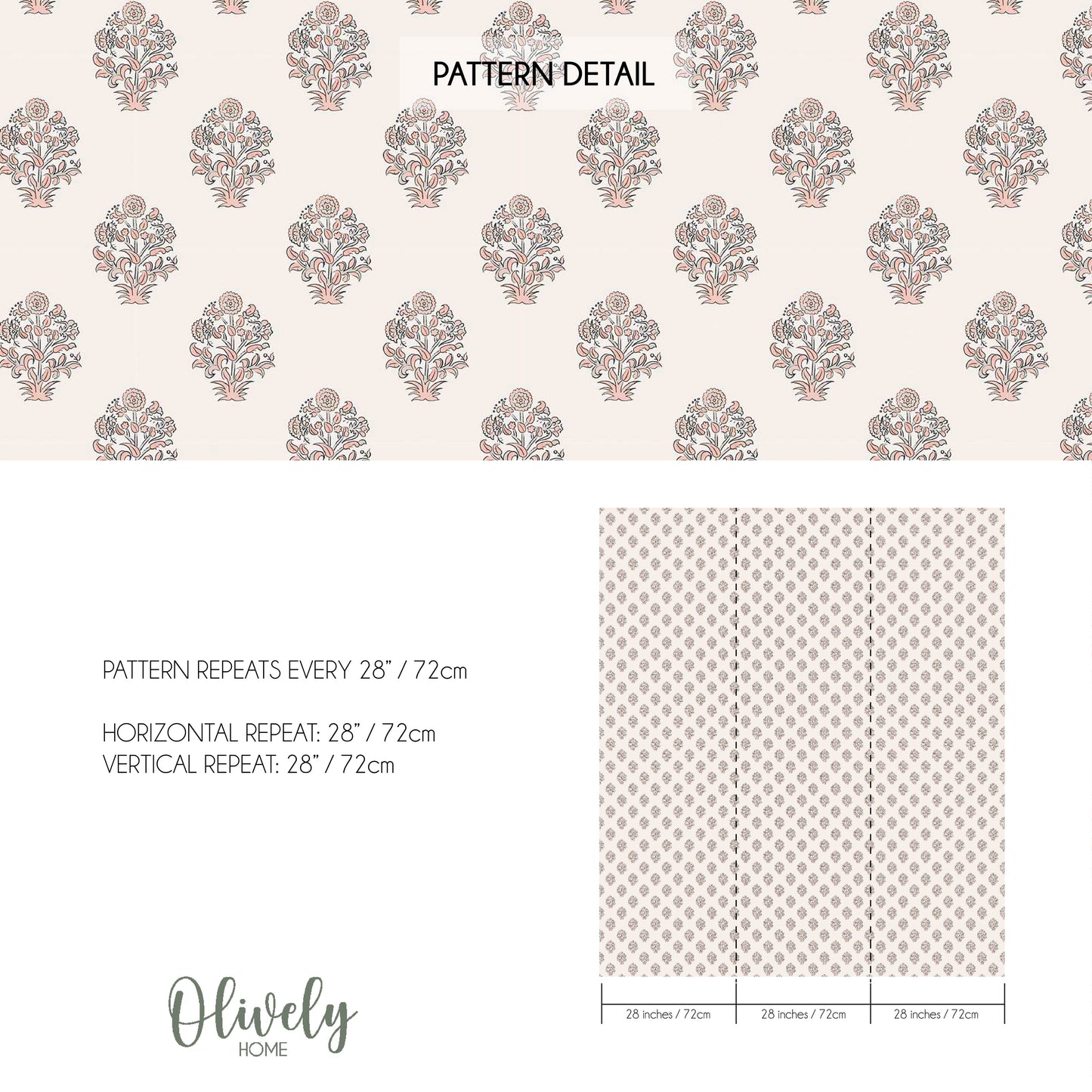 Papel pintado de flores vintage