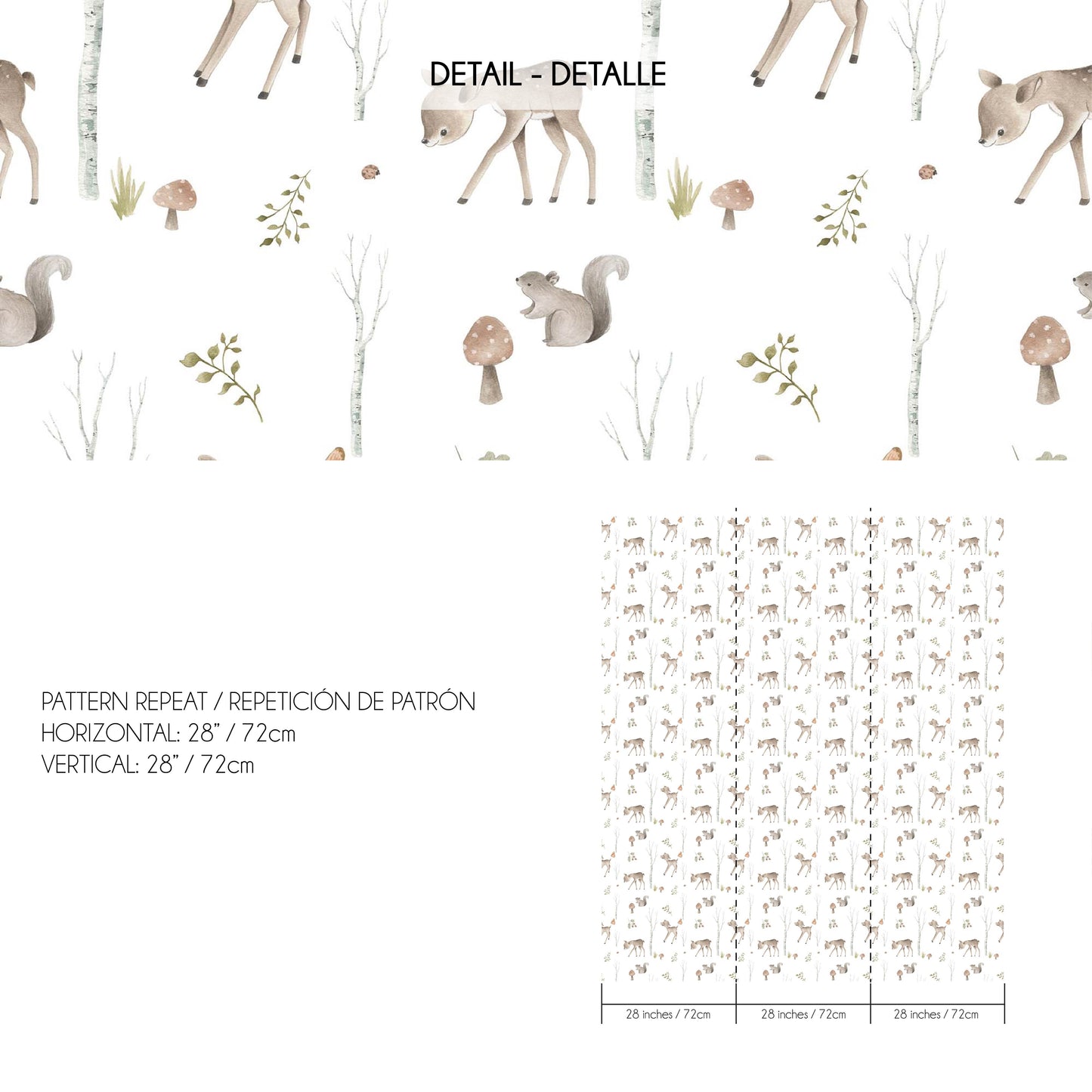 Baby Deer Woodland Wallpaper