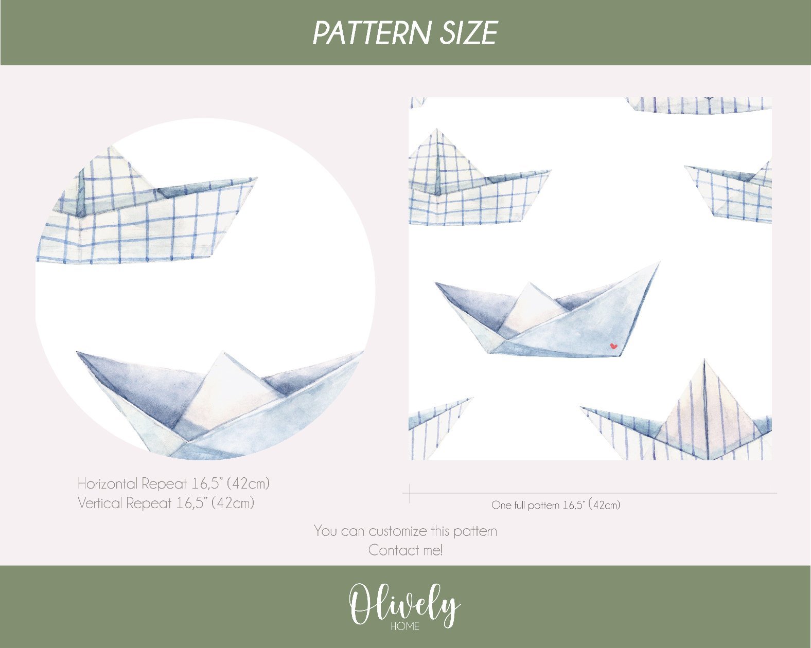 paper boat wallpaper pattern