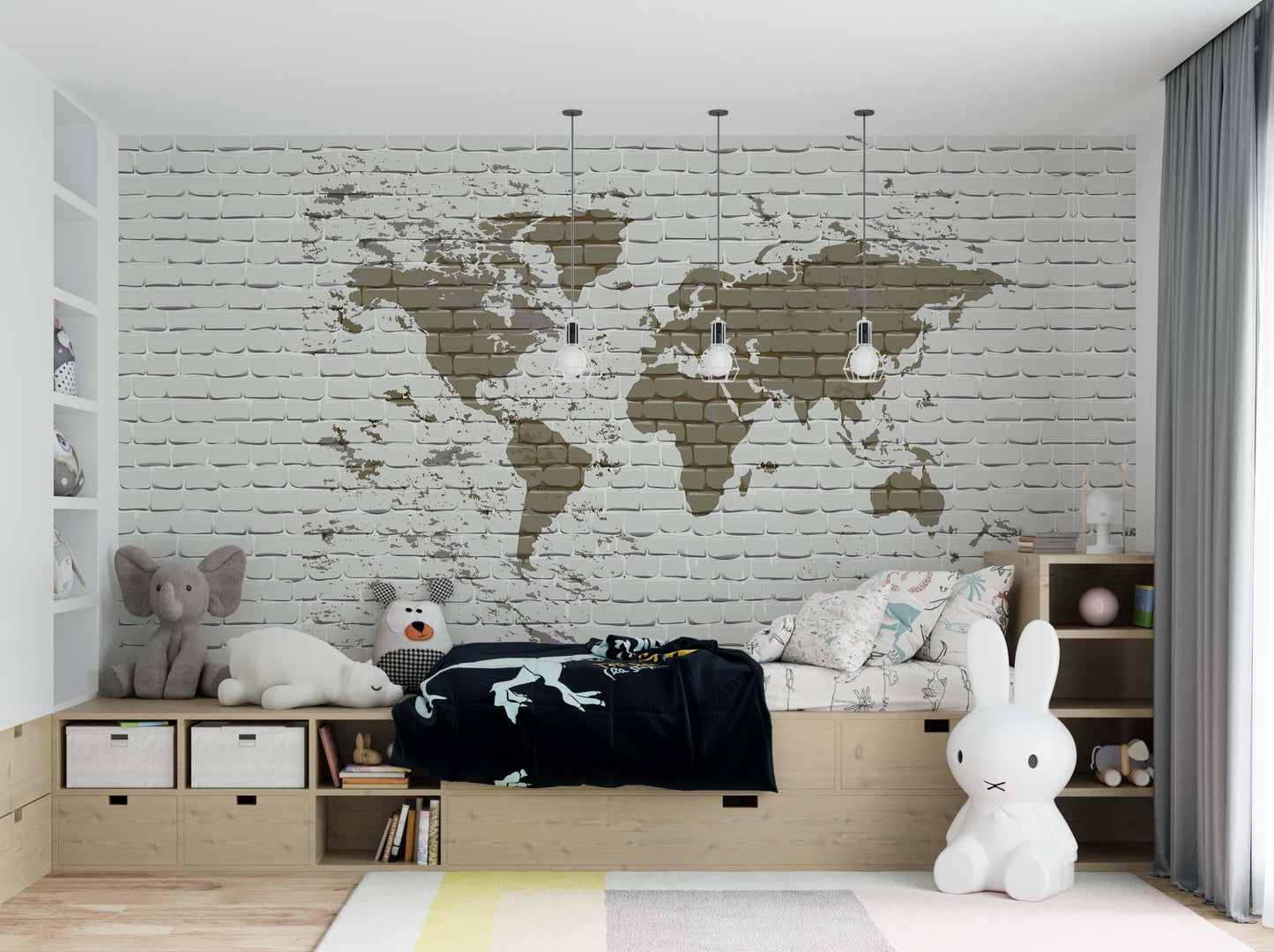 Mapa del mundo en grafiti