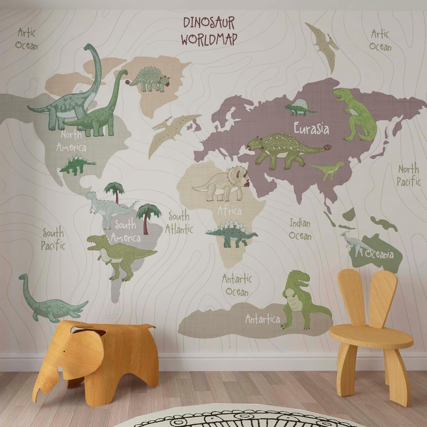 Dinosaur World Map