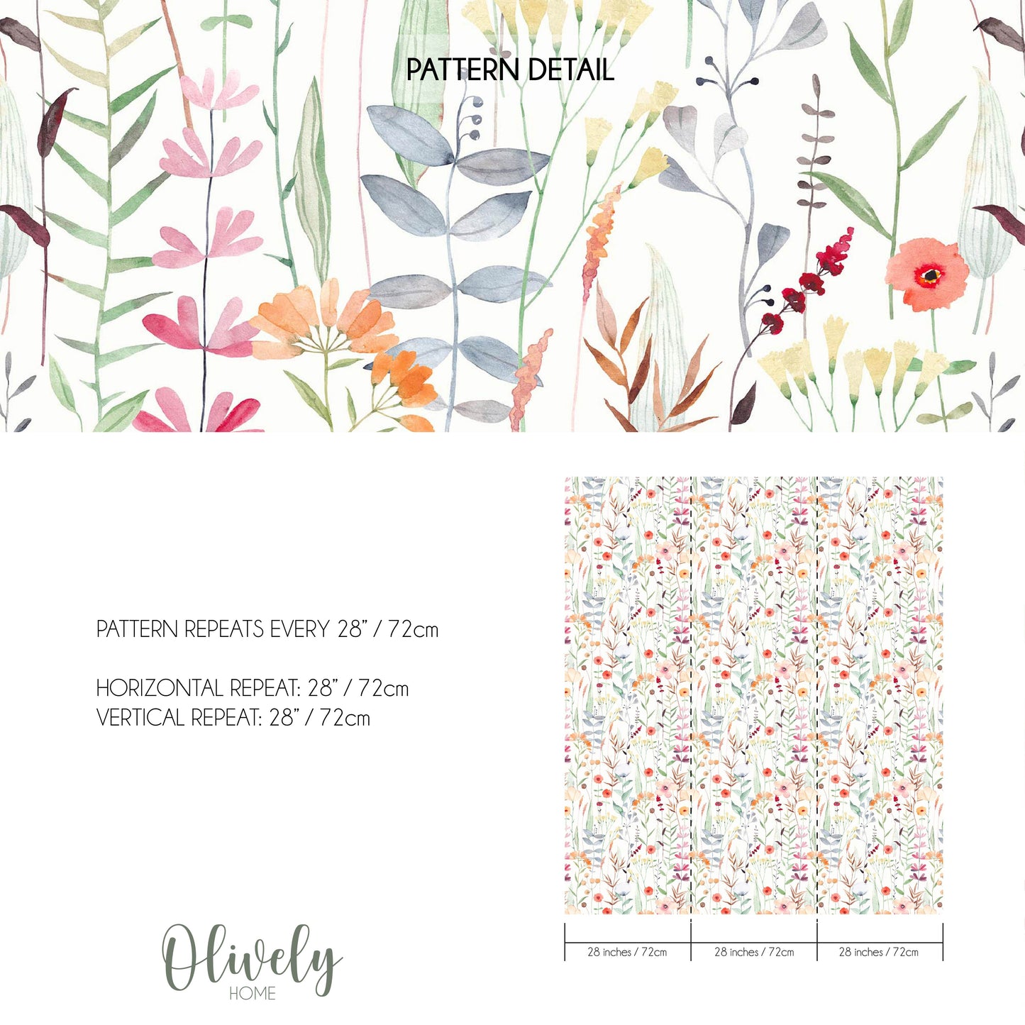 wild flowers panel_size_and_pattern_