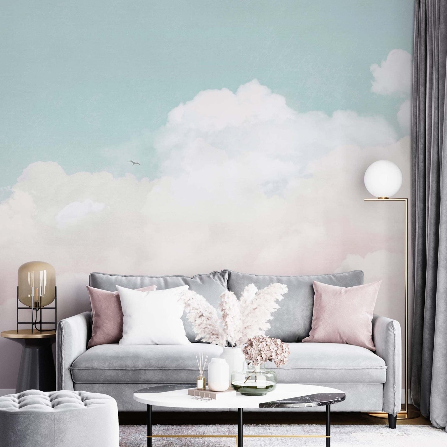 Pink and blue cloud wallpaper