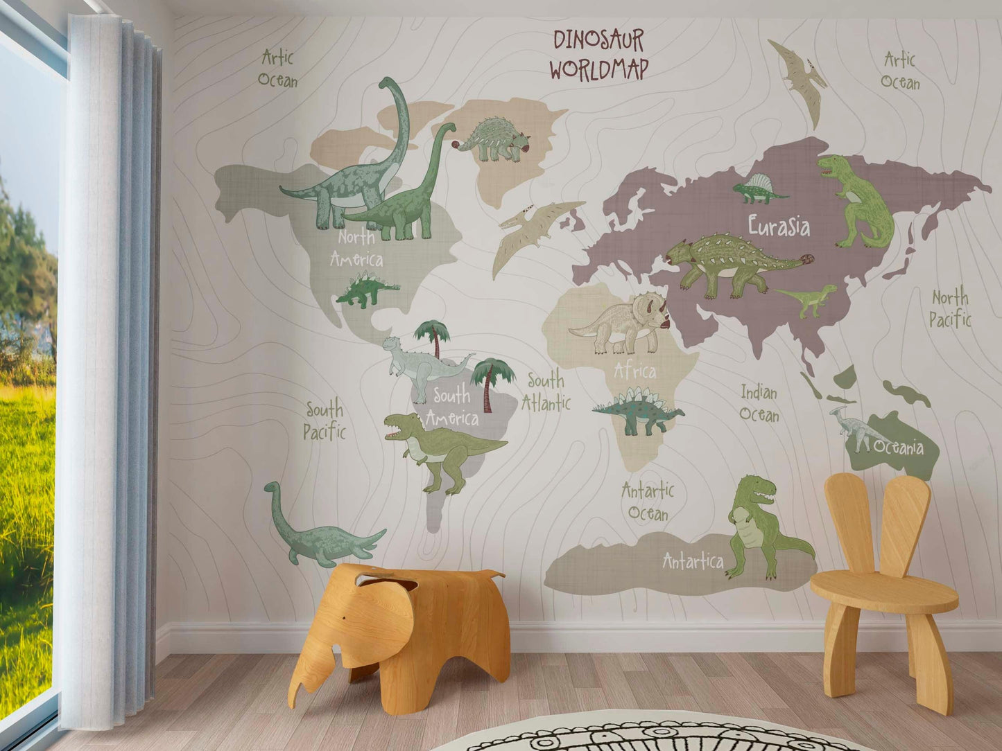 Dinosaur World Map
