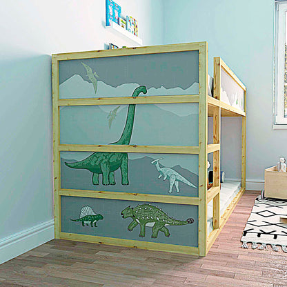 Dinosaur decals for Ikea Kura bed