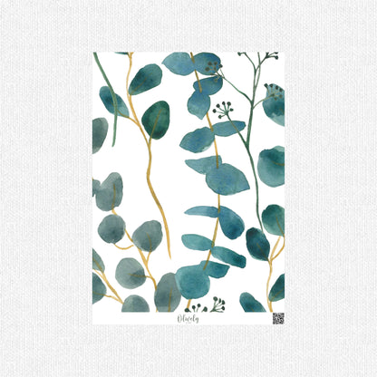 Papel pintado Eucalipto Acuarela