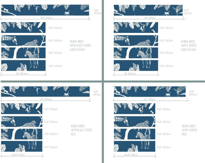 Ikea kura bed decals options