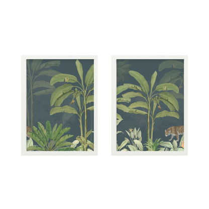 Jungle_Safari_Botanical_Wall_Art-Set_of_two-white_frame