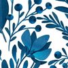 Dark blue floral wallpaper
