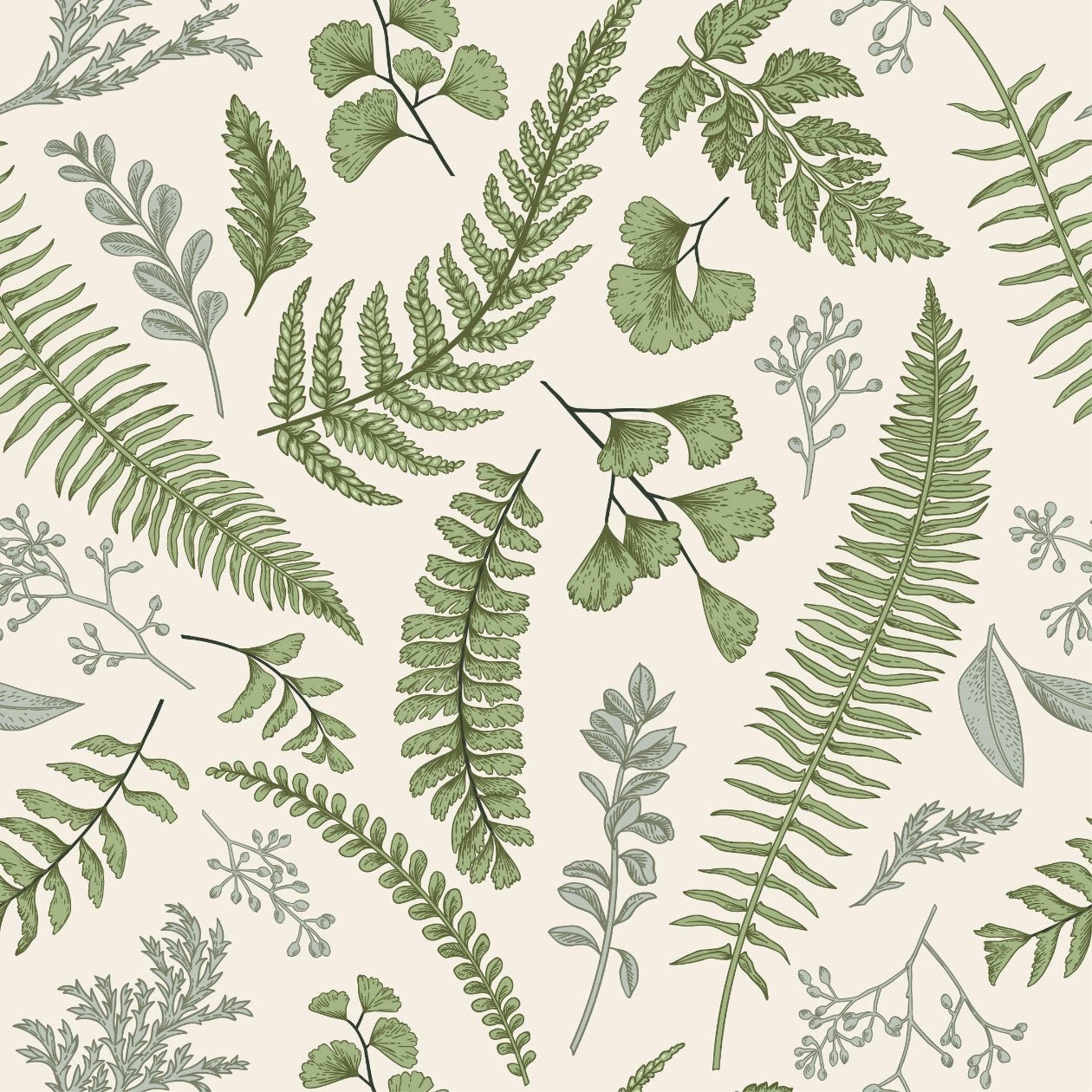 fern leaves wallpaper pattern