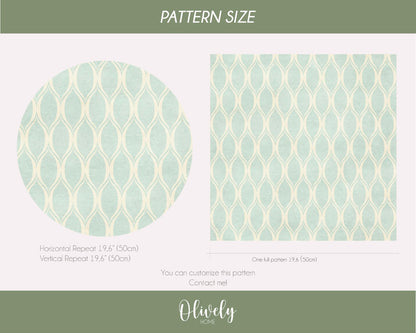 green geometric wallpaper pattern size