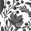 Grey Watercolor Leaves and Berries Wallpaper