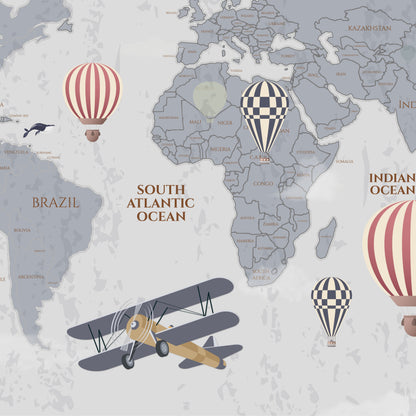 grey-vintage-world-map-close-up