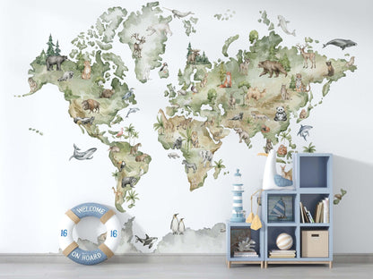 Watercolor World Map