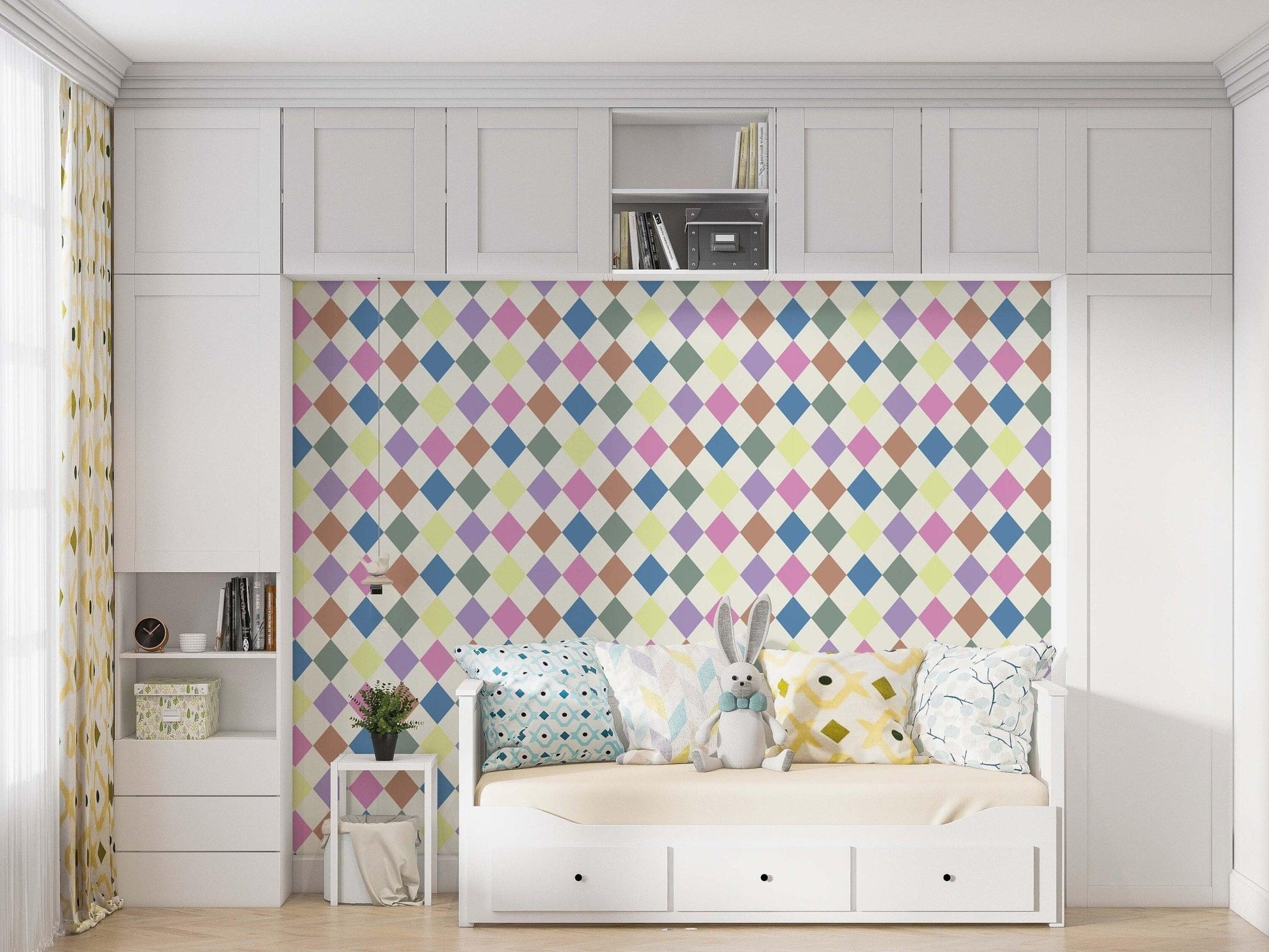 Pastel geometric wallpaper