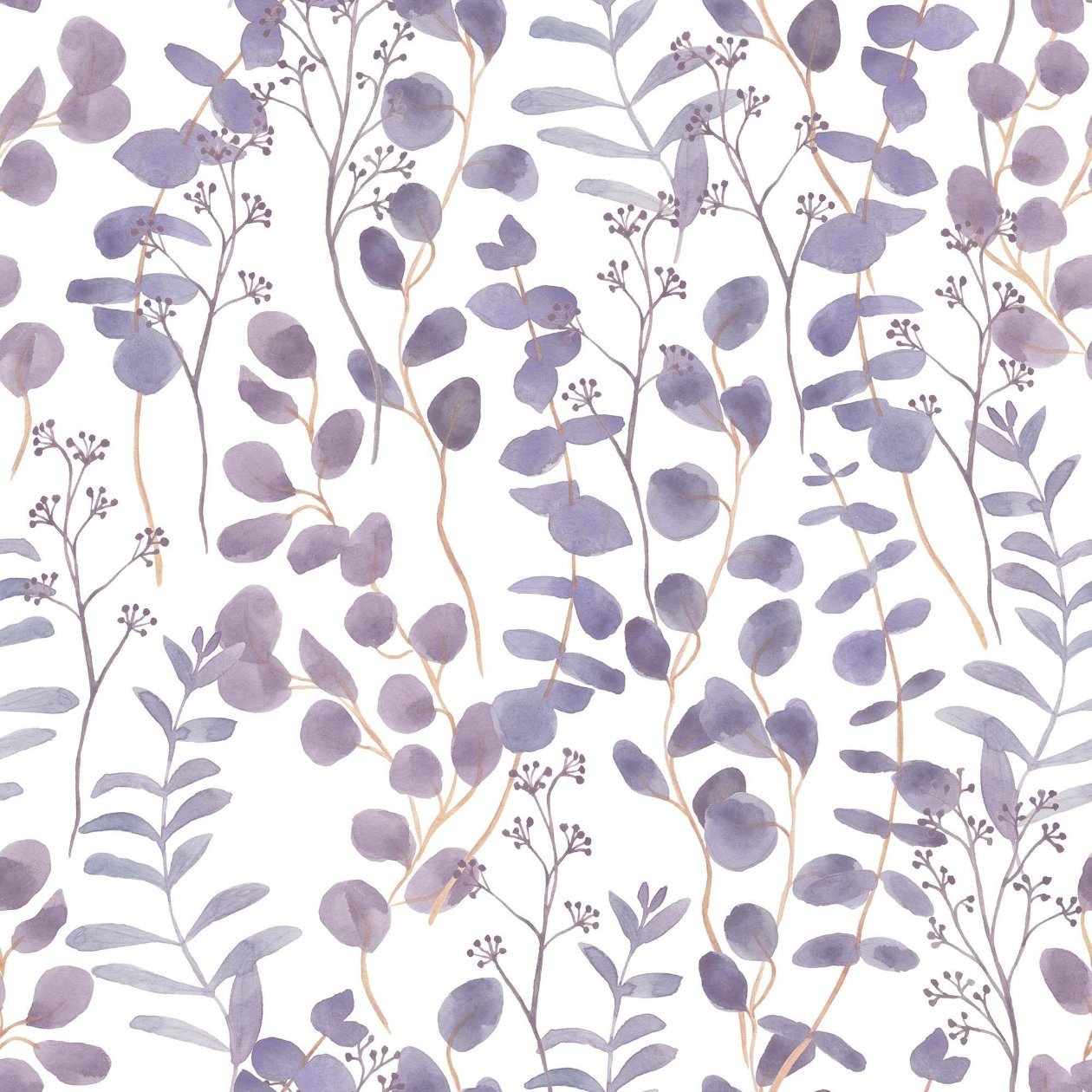 lilac leaves wallpaper pattern