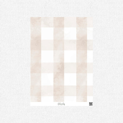 Muestra de papel pintado Vichy beige