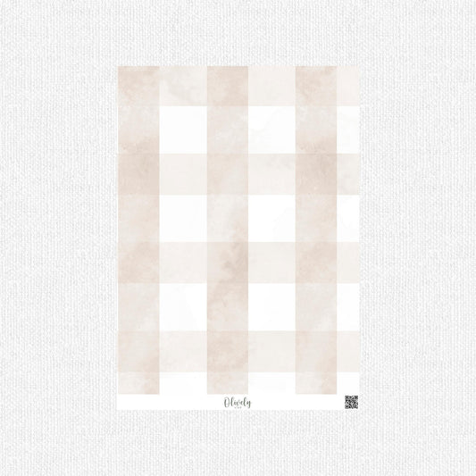 Muestra de papel pintado Vichy beige