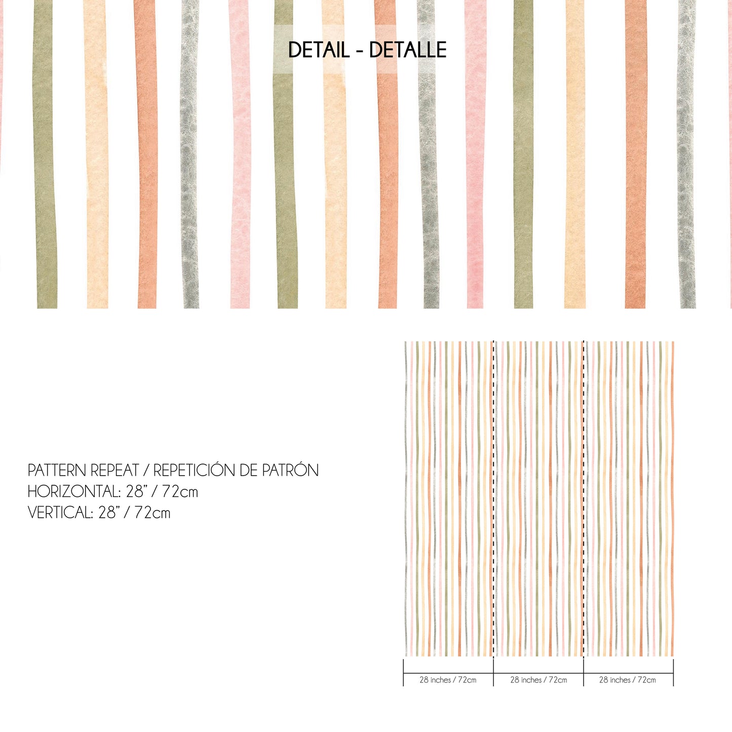 Watercolor Earth Stripes Wallpaper
