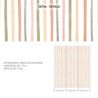 Watercolor Earth Stripes Wallpaper