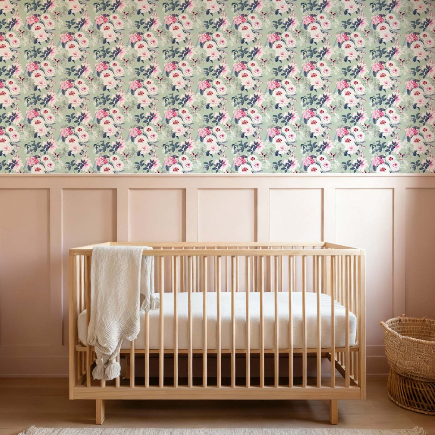 Papel pintado de peonias delicadas