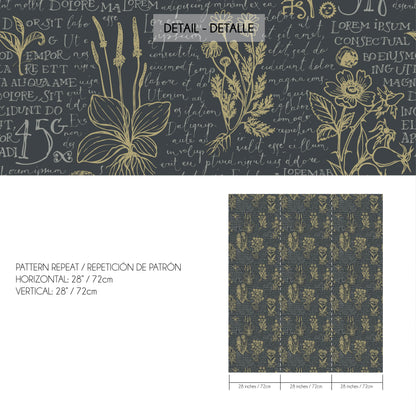 Vintage botanical wallpaper