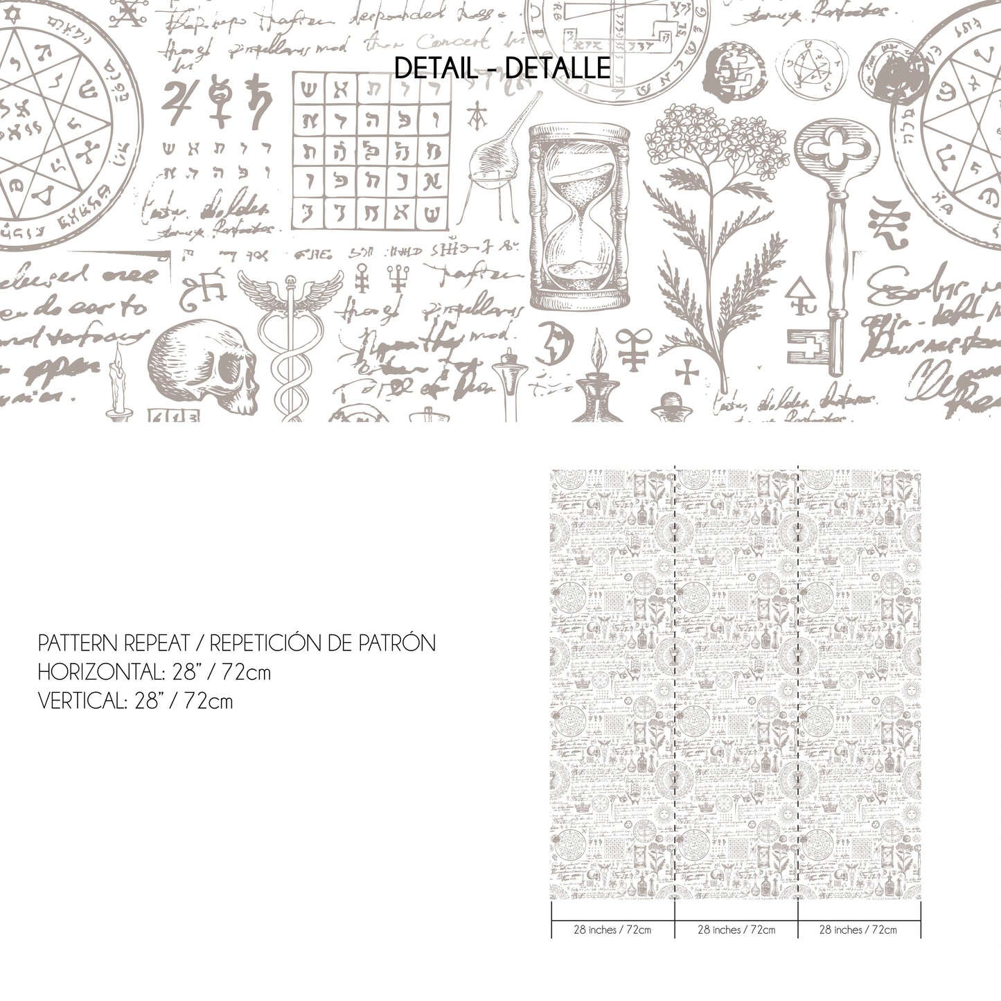 Beige Alchemy Herbs Wallpaper