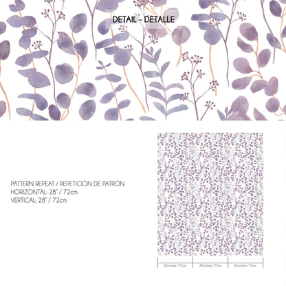 Lilac Eucalyptus Wallpaper