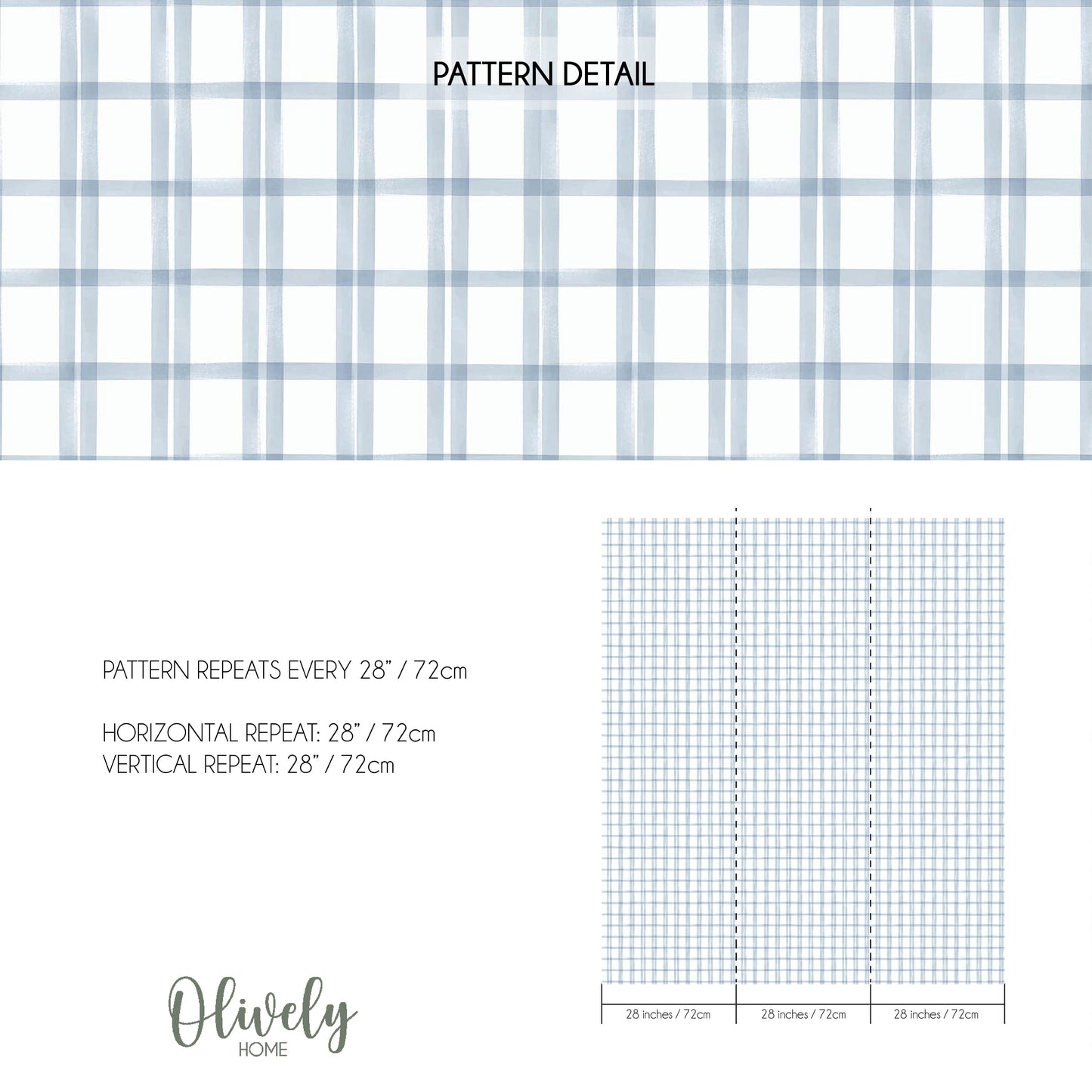 Blue Watercolor Plaid Wallpaper