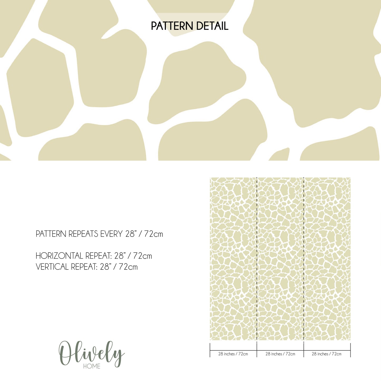 Abstract Giraffe Pattern Wallpaper in Custom Colors