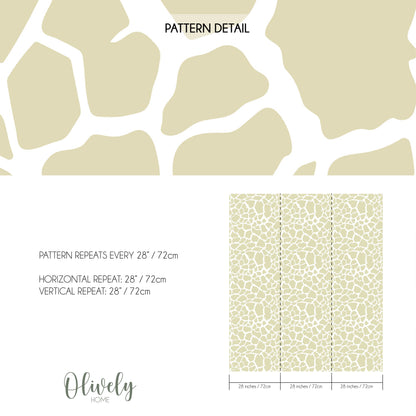 Abstract Giraffe Pattern Wallpaper in Custom Colors