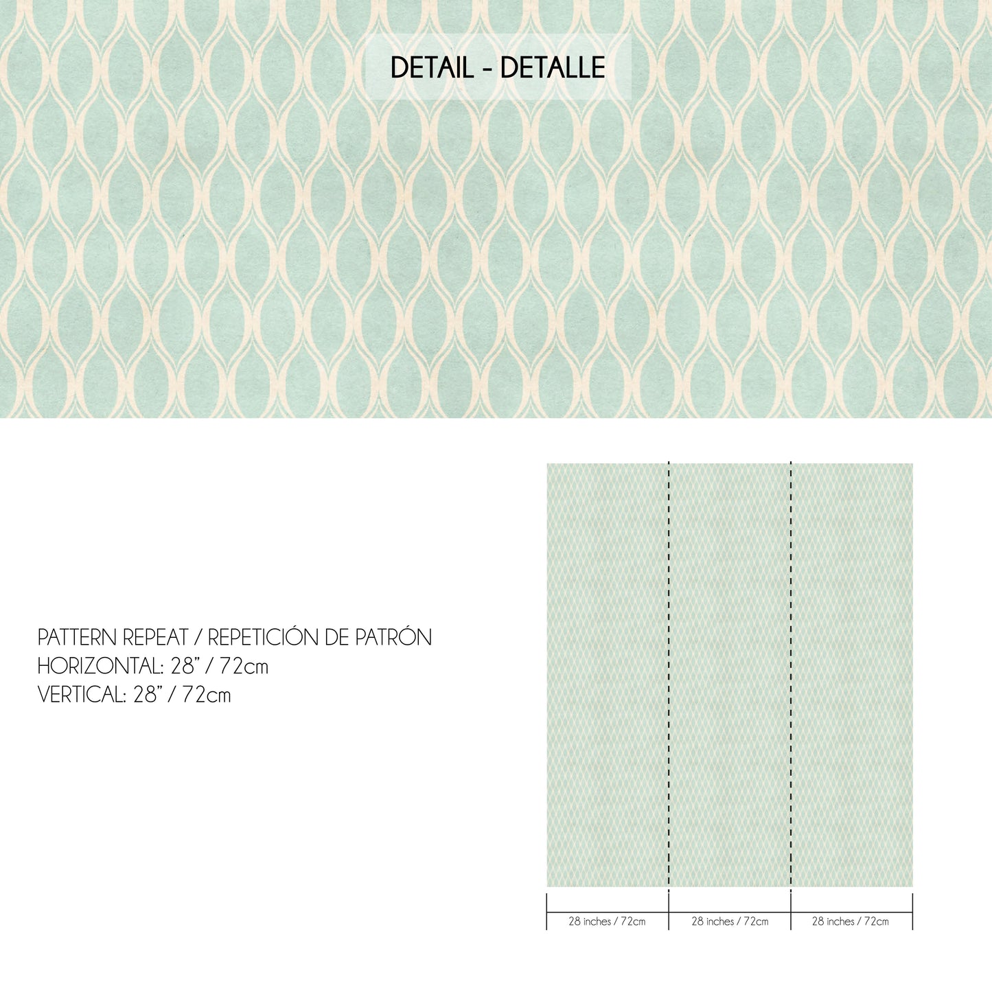 Papel Pintado Geométrico Verde Menta