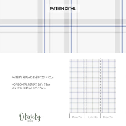 Papel Pintado de Cuadros azul y gris