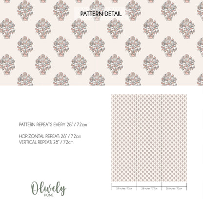 Papel pintado de flores vintage