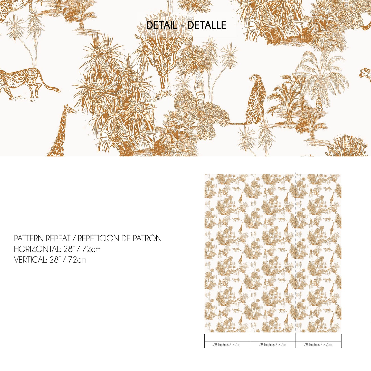 African Savannah Toile Wallpaper