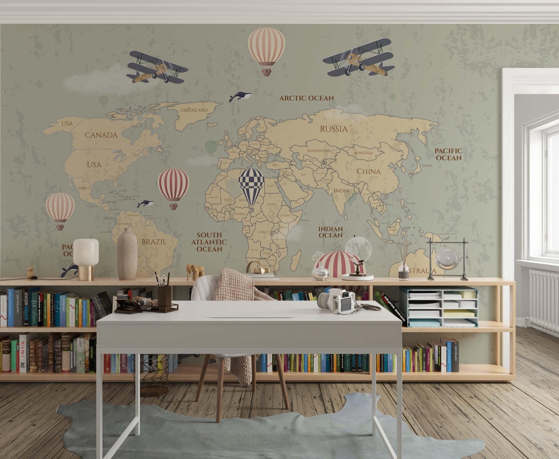 Map wall art