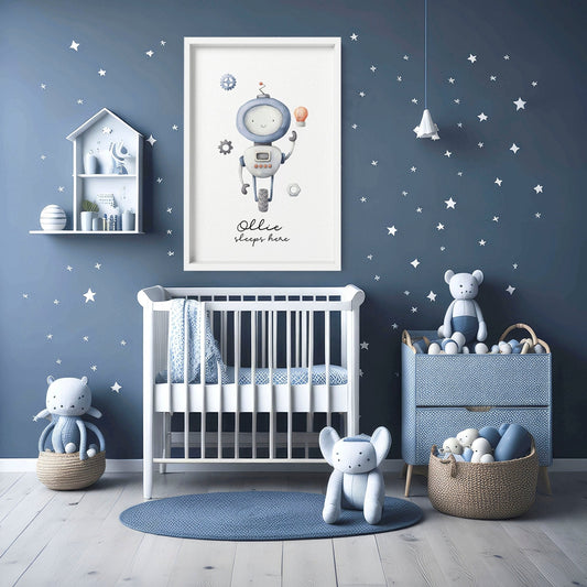 Robot Playroom wall decor | wall art print