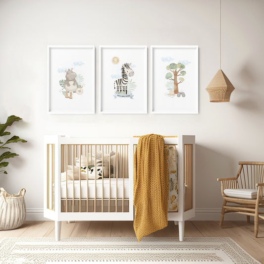 Safari Nursery Print | Set of 3 wall art prints