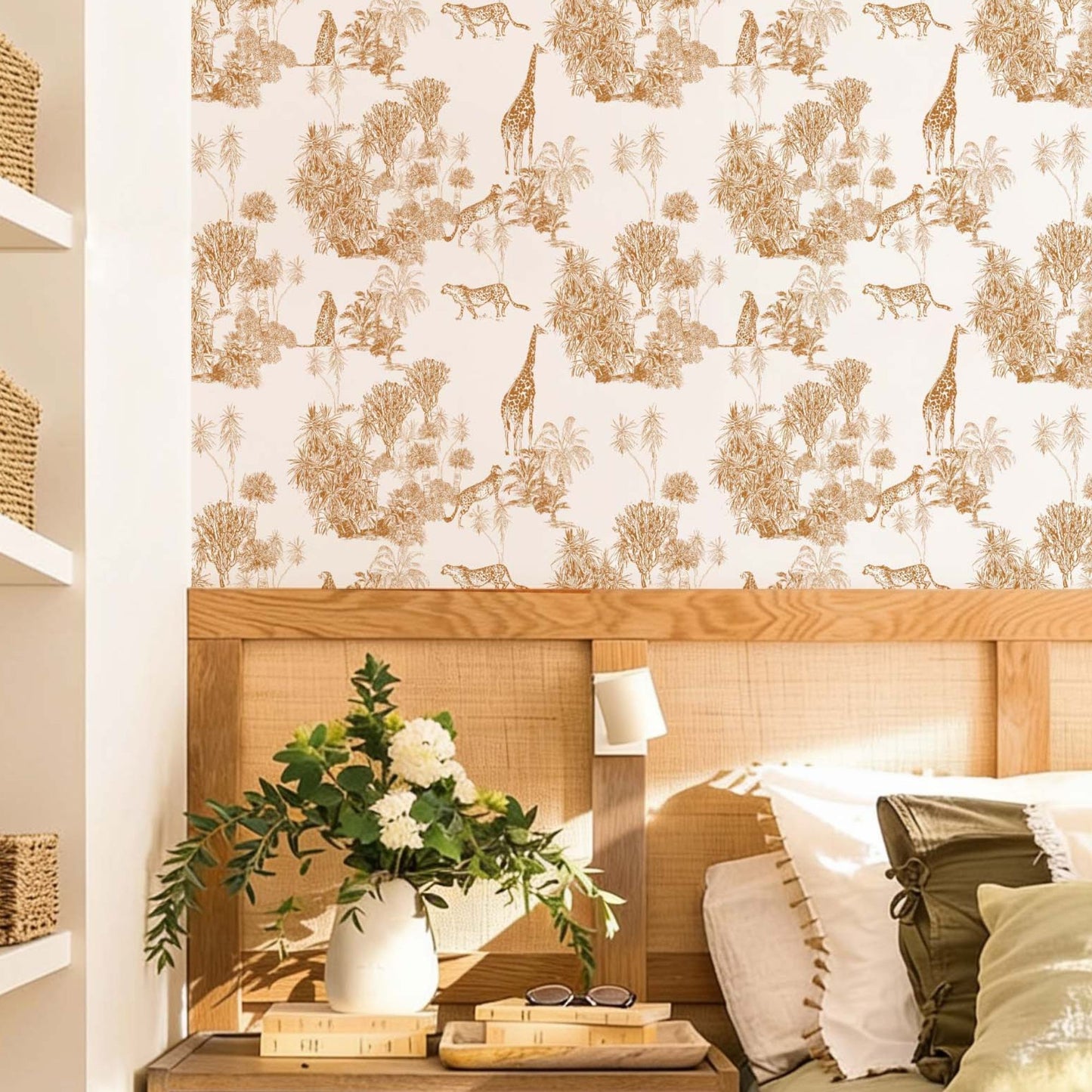 African Savannah Toile Wallpaper