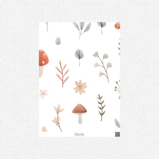 Muestra de papel pintado-Pequeños hongos