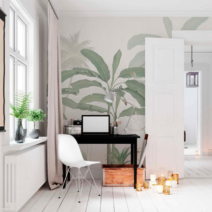 tropical wallpaper for office decor