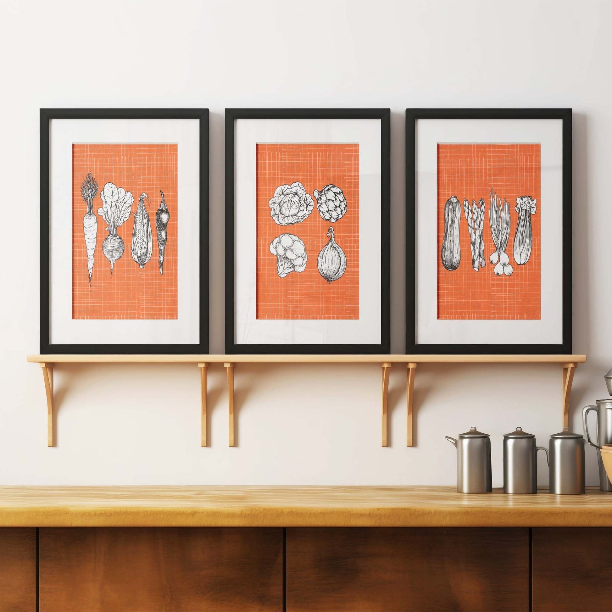 Kitchen print set of three