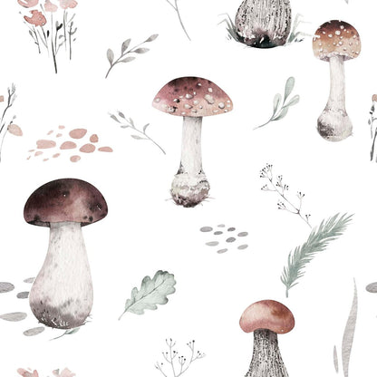 watercolor mushroom wallpaper pattern