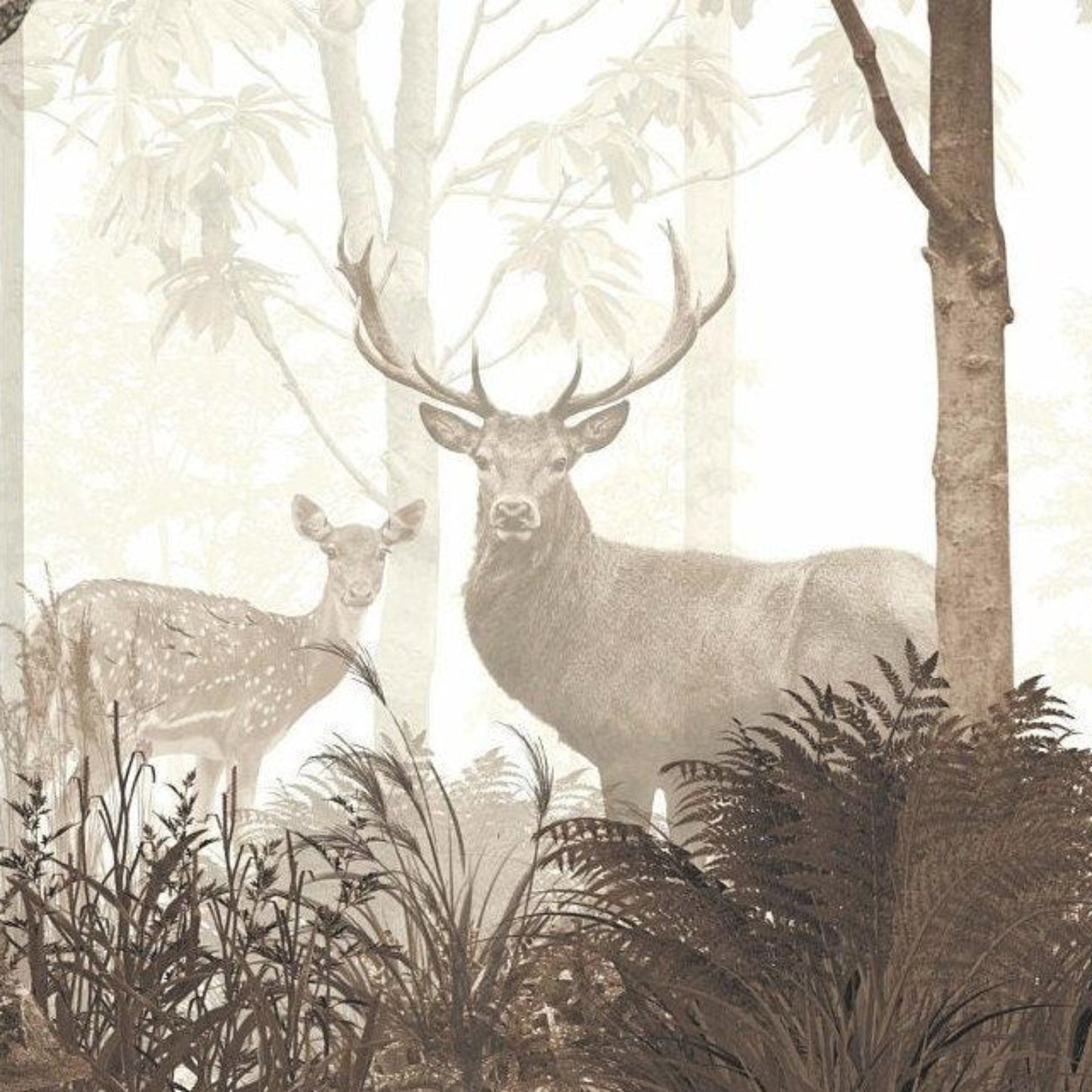 enchanted forest wallpaper mural detail